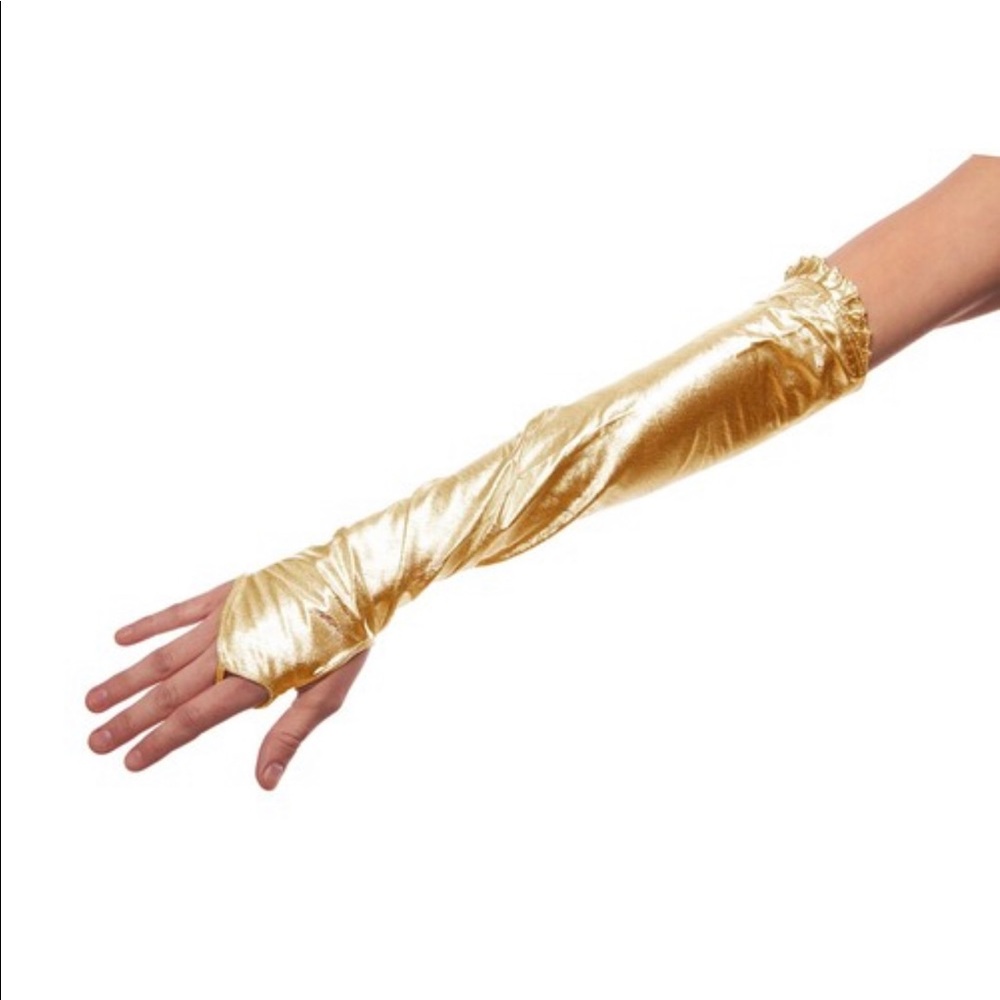 Fingerless Opera Length Metallic Gloves - Picture 2 of 2